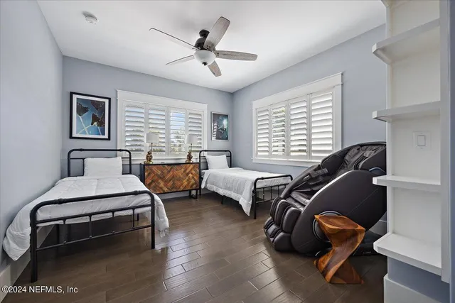 a view of a hallway with washer and dryer