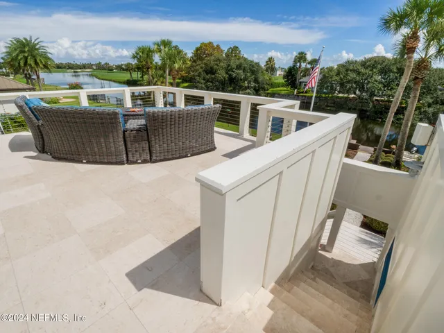 a view of a couches in the roof deck