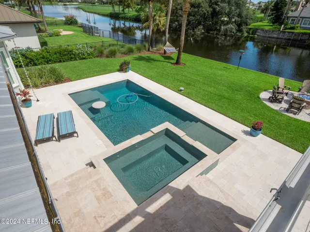 a park view with a lake view