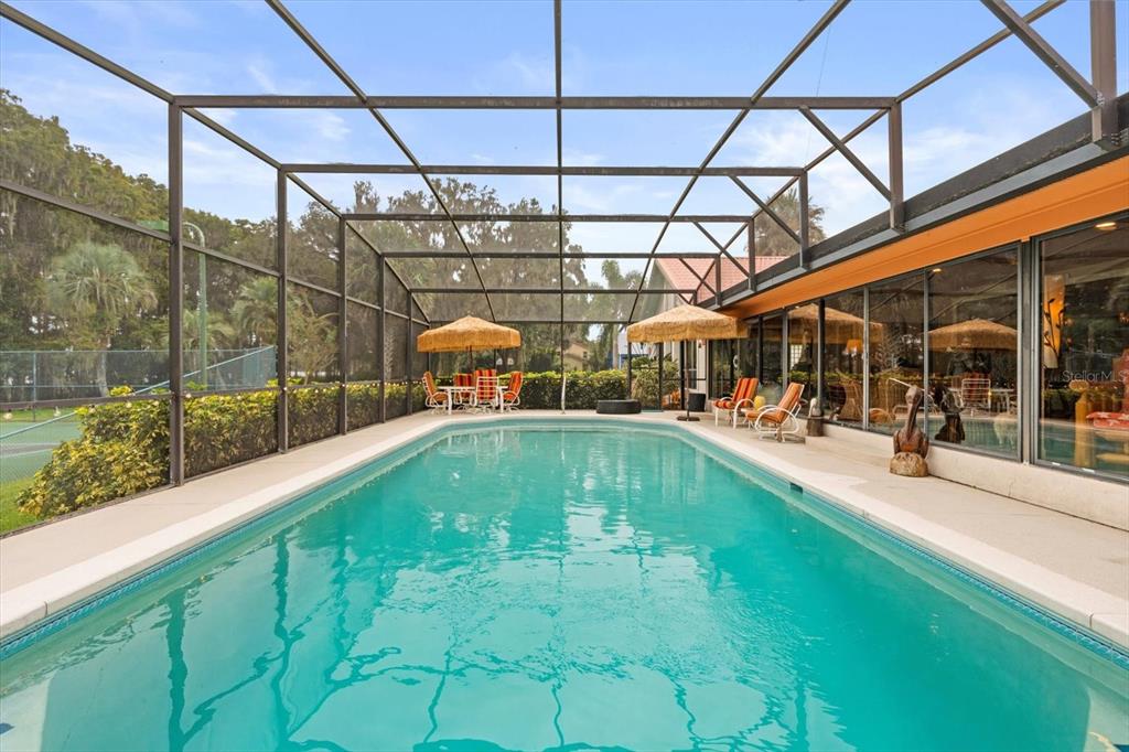 4345 Corley Island Road Leesburg, FL 34748 - Photo 39 of 73 a swimming pool with outdoor next to a yard