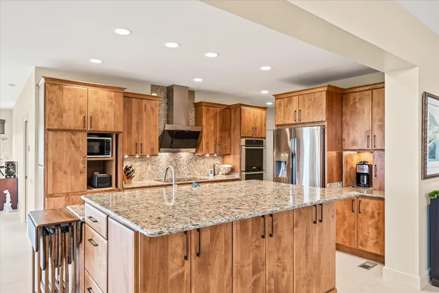 a bathroom with a shower and a mirror