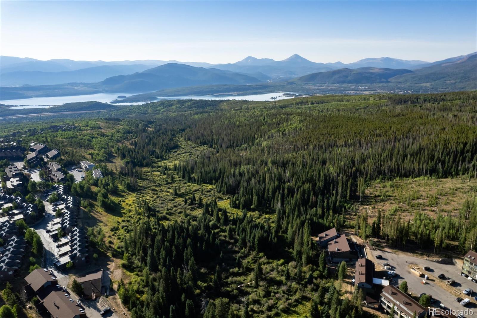 10000 Ryan Gulch Road, Unit 105 Silverthorne, CO 80498 - Photo 22 of 40 a view of a lush green hillside and houses