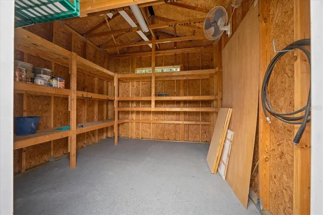 an empty room with closet