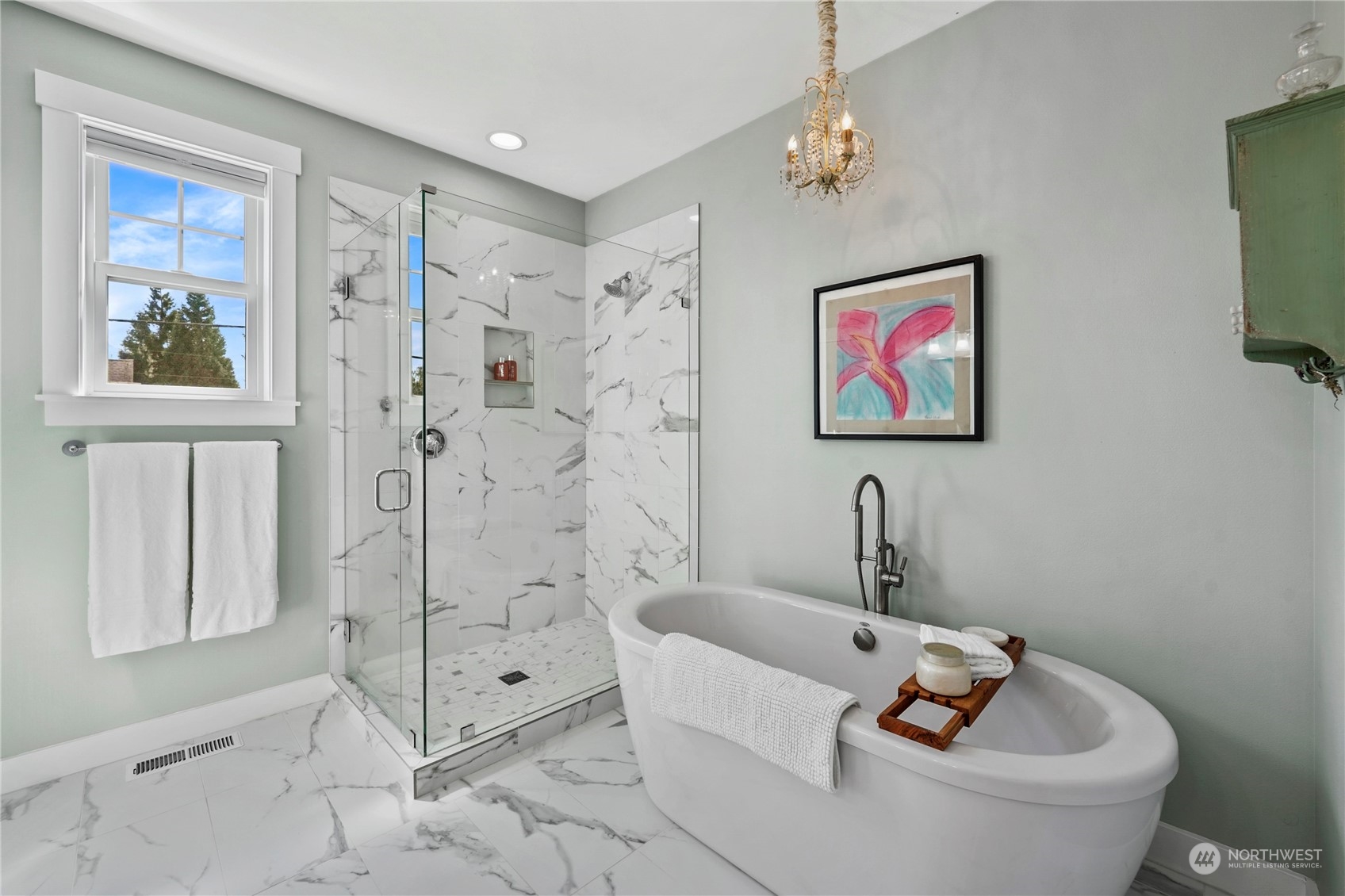 1505 9th Street Anacortes, WA 98221 - Photo 17 of 40 a bathroom with a toilet sink and shower