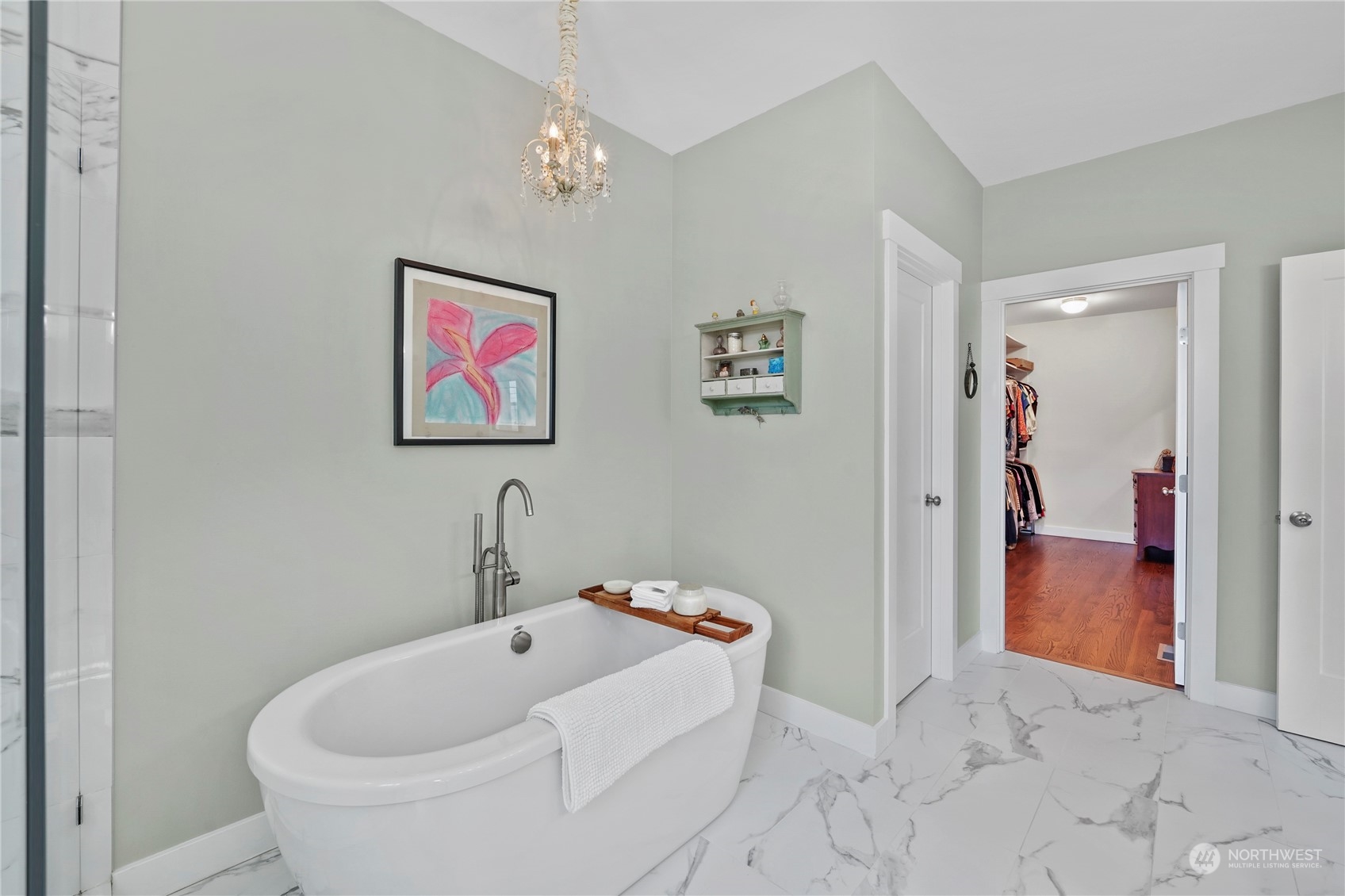 1505 9th Street Anacortes, WA 98221 - Photo 18 of 40 a bathroom with a sink and a mirror