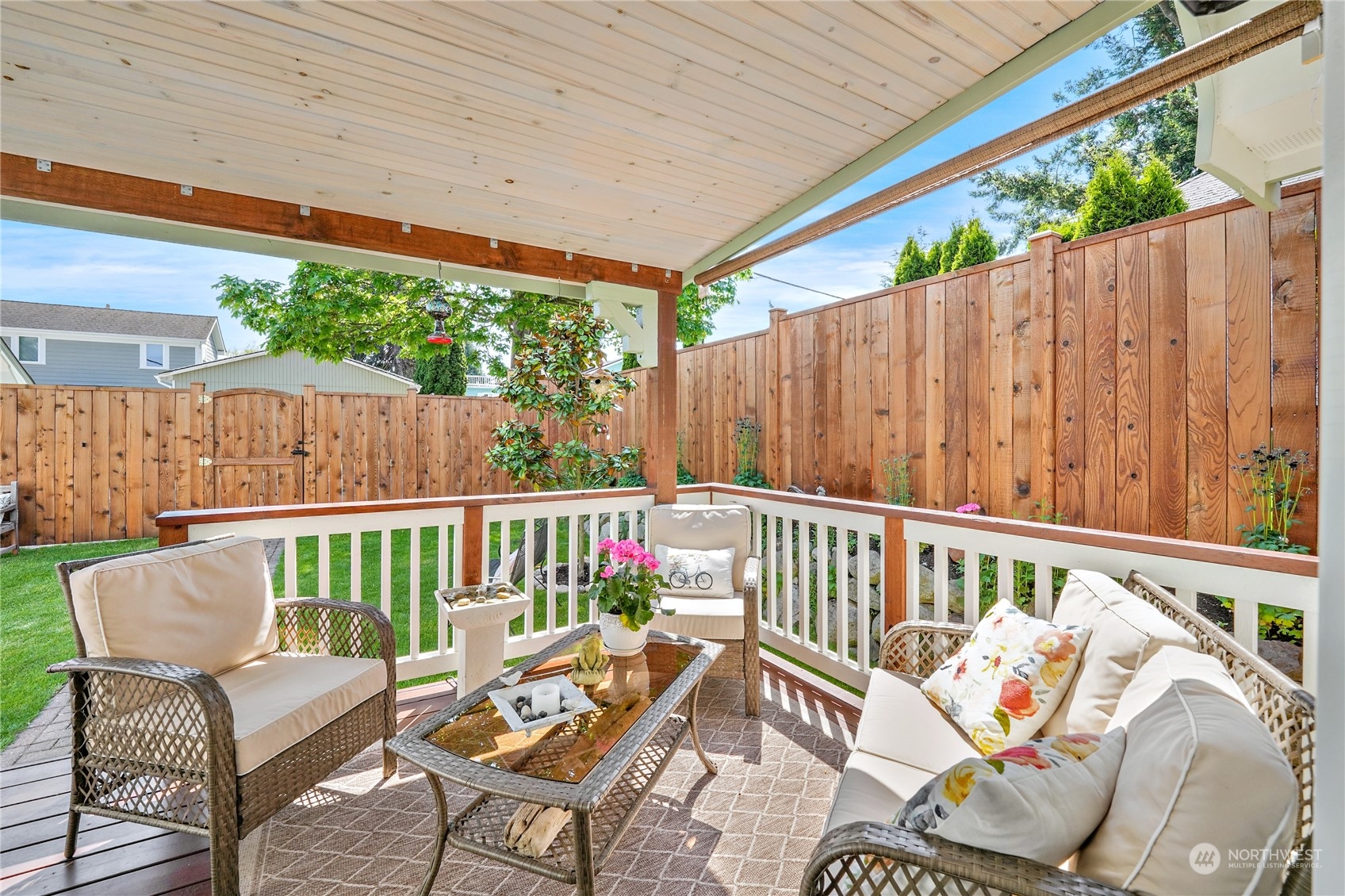 1505 9th Street Anacortes, WA 98221 - Photo 31 of 40 a view of a chair in wooden deck