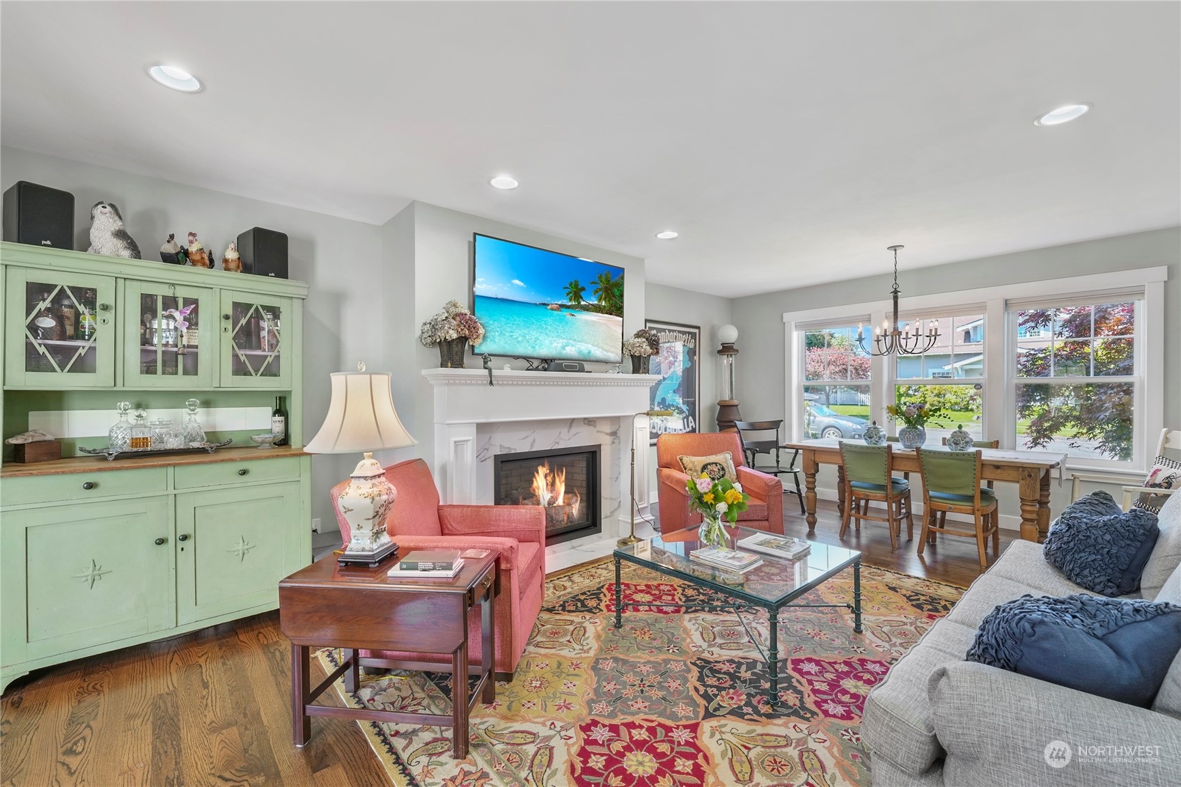 1505 9th Street Anacortes, WA 98221 - Photo 6 of 40 a living room with furniture and a fireplace
