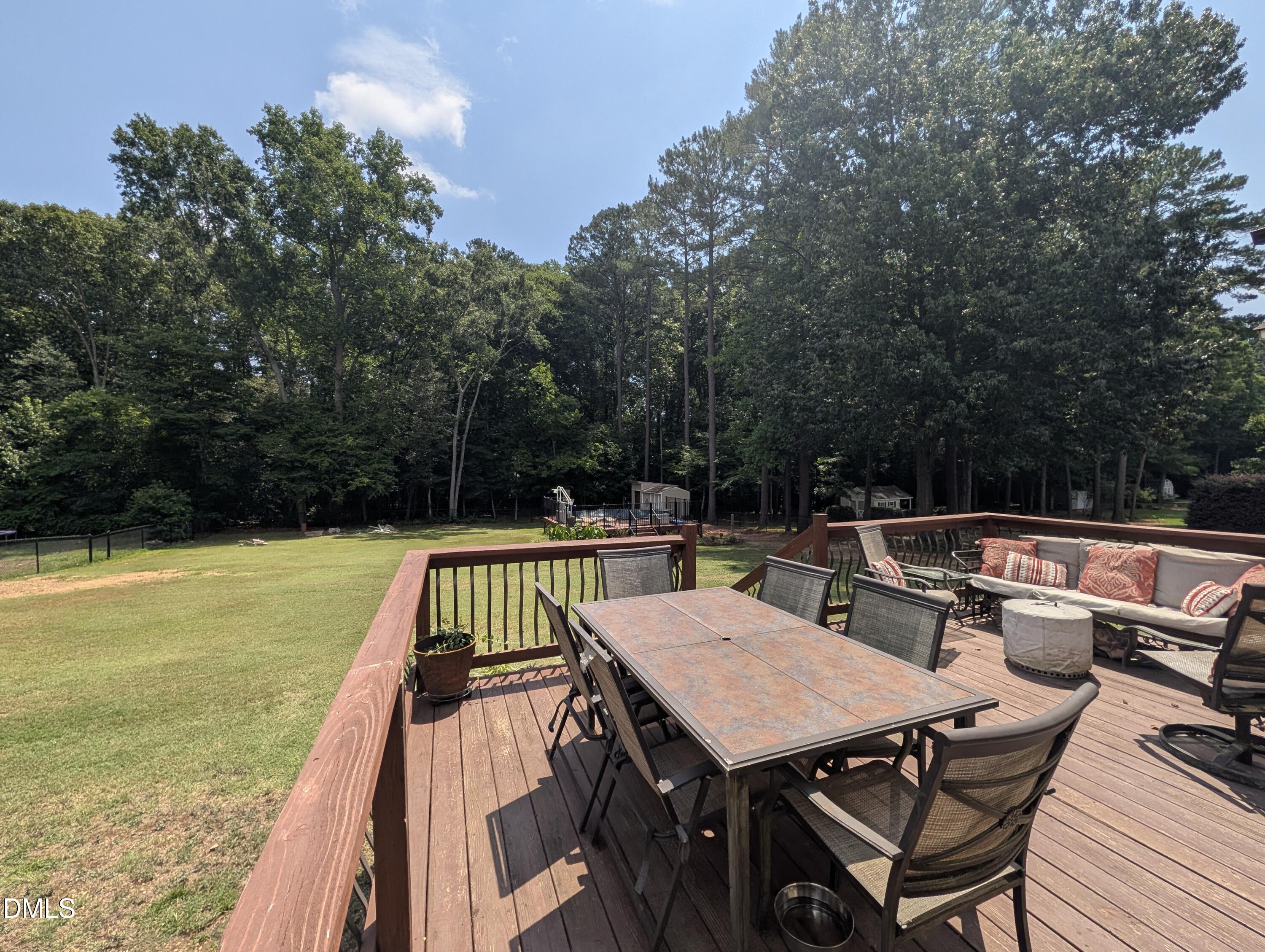 159 Fox Pen Drive Raleigh, NC 27603 - Photo 30 of 35 back deck view