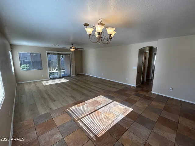a view of livingroom with workspace