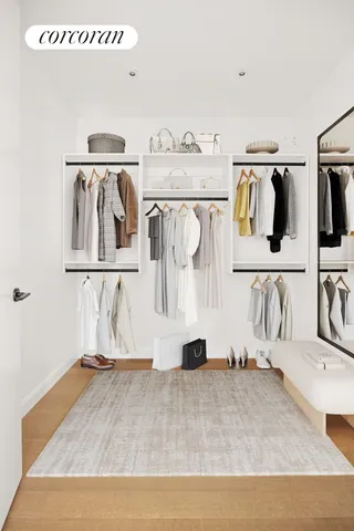 a bedroom with two beds and painted walls