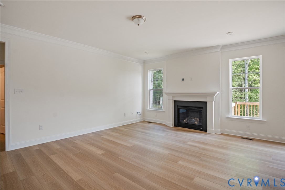 4648 McGhee House Road Mechanicsville, VA 23111 - Photo 16 of 39 a view of an empty room with a fireplace and a window