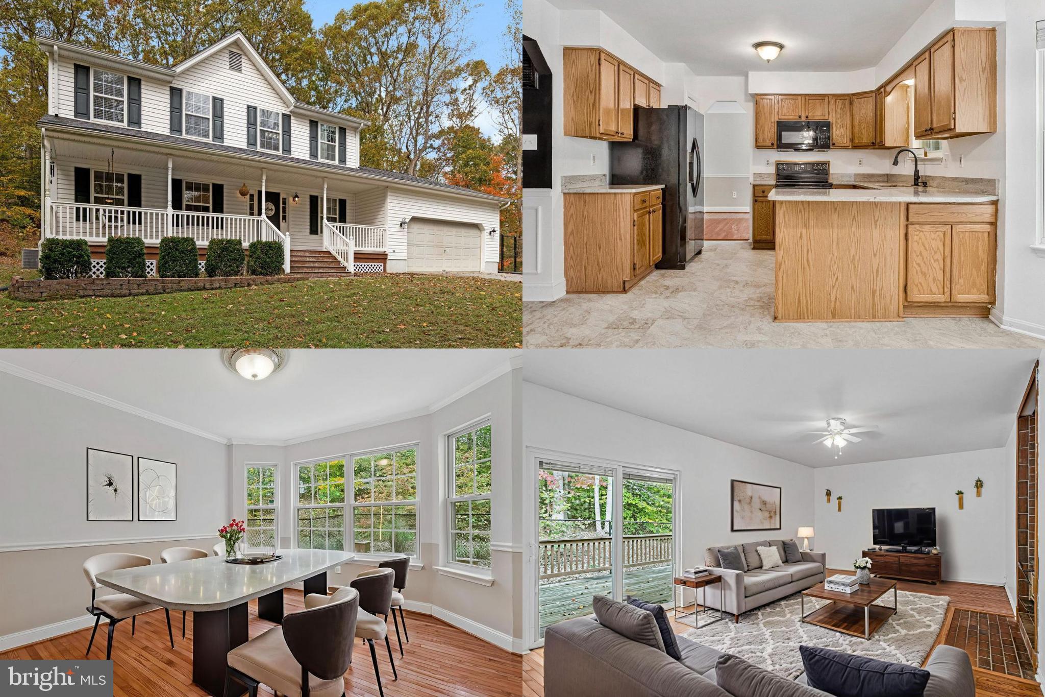 a living room with furniture and a kitchen view