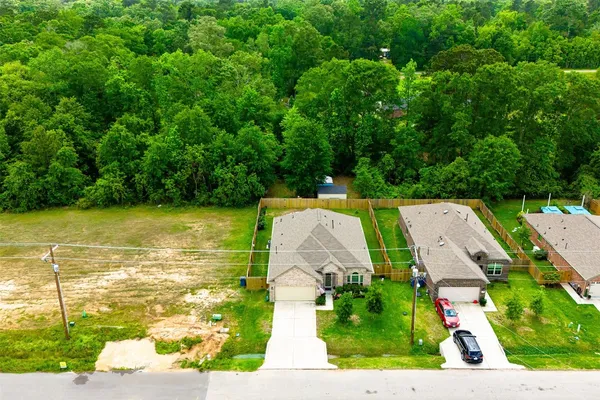 an aerial view of swimming pool
