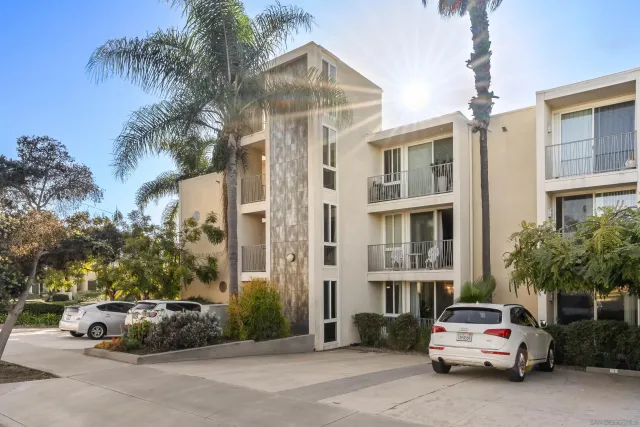 a car parked in front of a building
