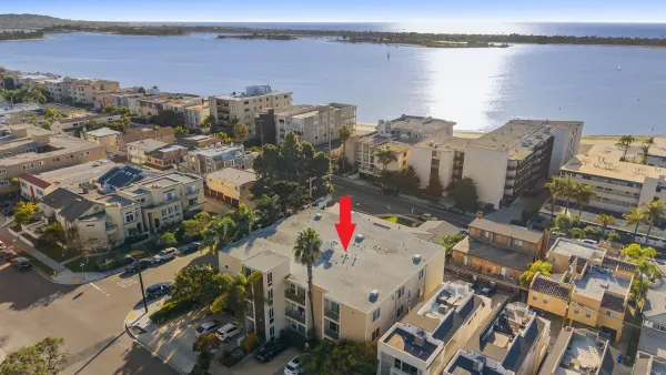 an aerial view of multiple house