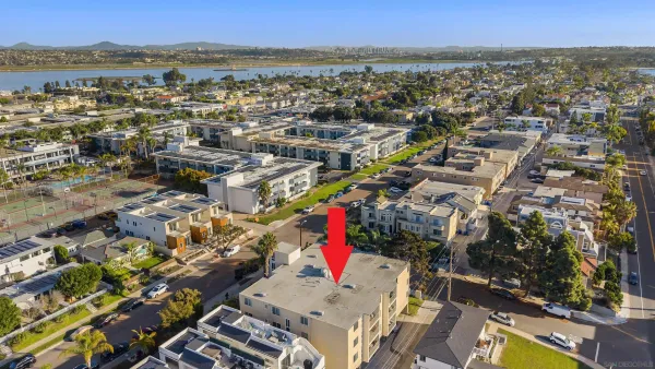 an aerial view of multiple house