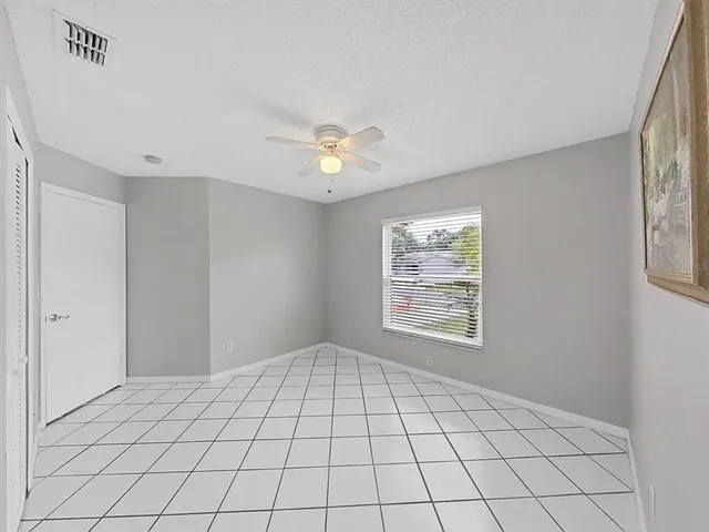 an aerial view of a entryway