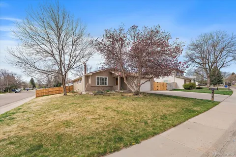 a large tree in front of a yard