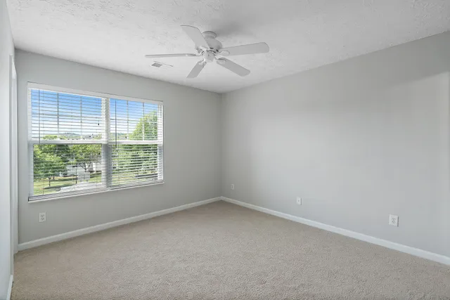 an empty room with a window