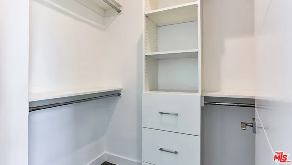 a close view of closet
