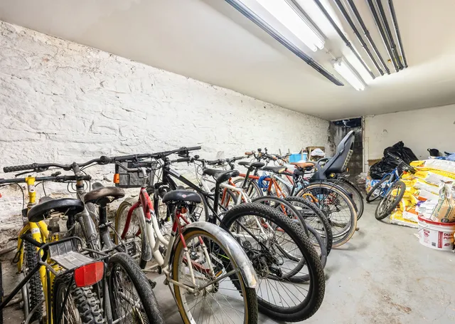 a view of a bike storage