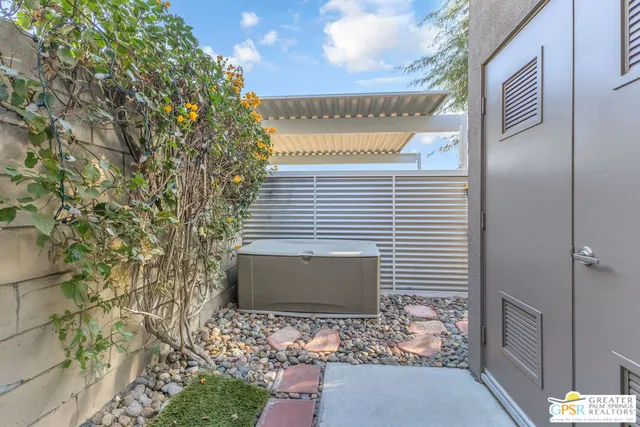 a view of a door of the house