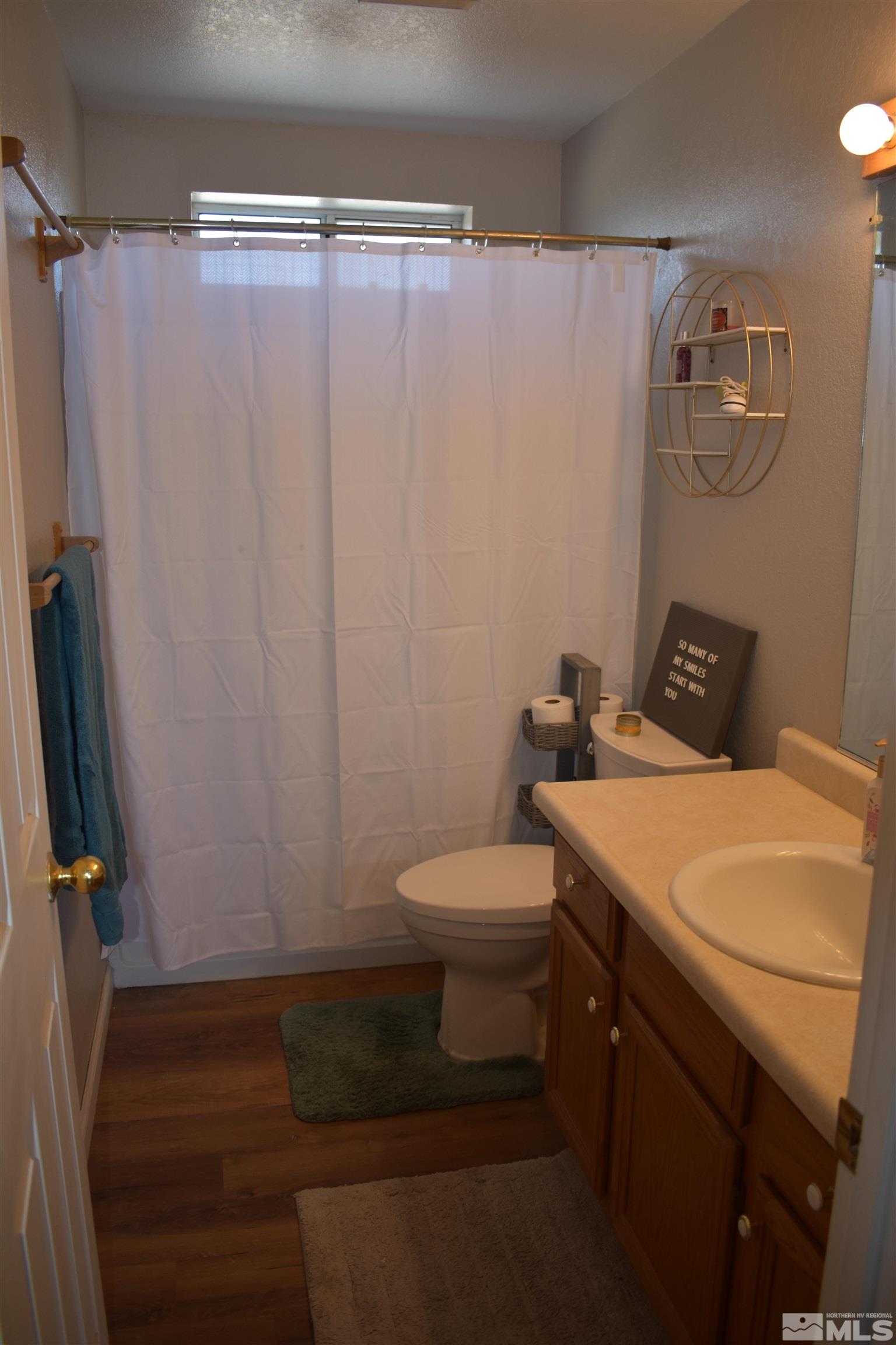 1737 Dee Jay Lane Minden, NV 89423 - Photo 14 of 40 a bathroom with a sink a toilet and shower