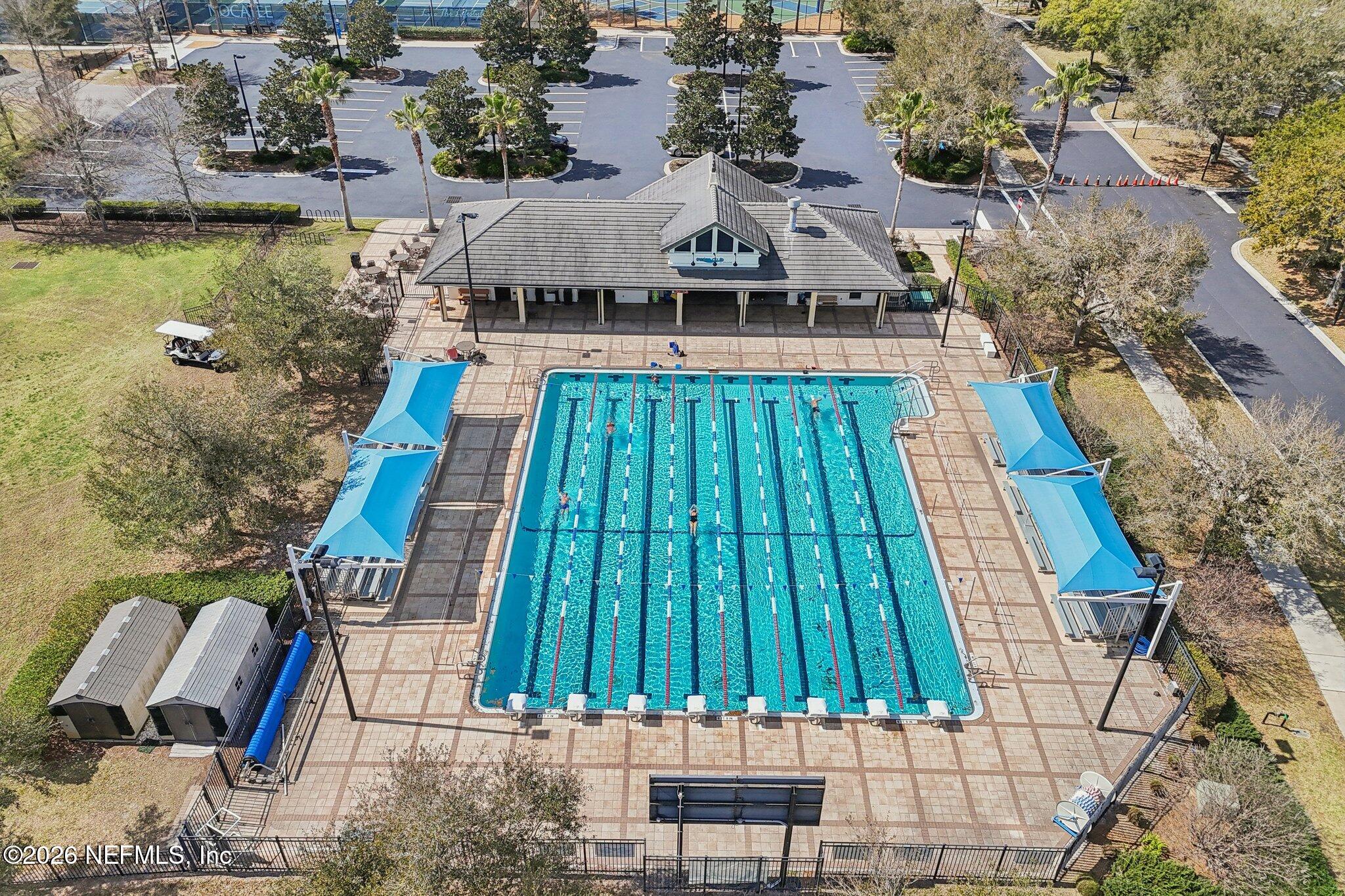 97 Rialto Drive Ponte Vedra, FL 32081 - Photo 40 of 48 an aerial view of house with swimming pool