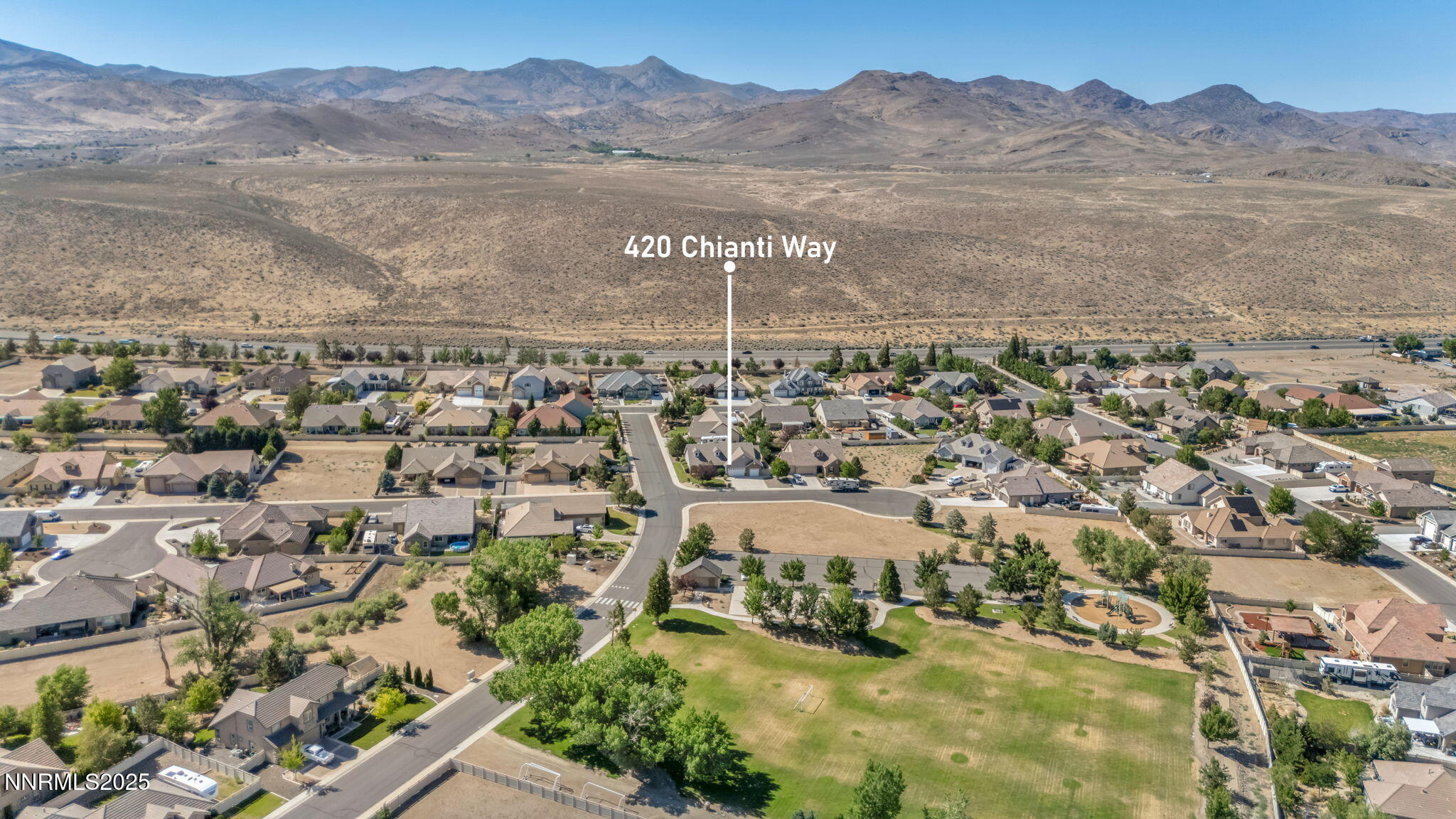 420 Chianti Way Dayton, NV 89403 - Photo 36 of 38 Aerial view with address