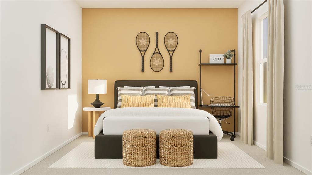 5629 Banyan Bay Road St. Cloud, FL 34771 - Photo 16 of 35 a bedroom with a bed and painting on the wall