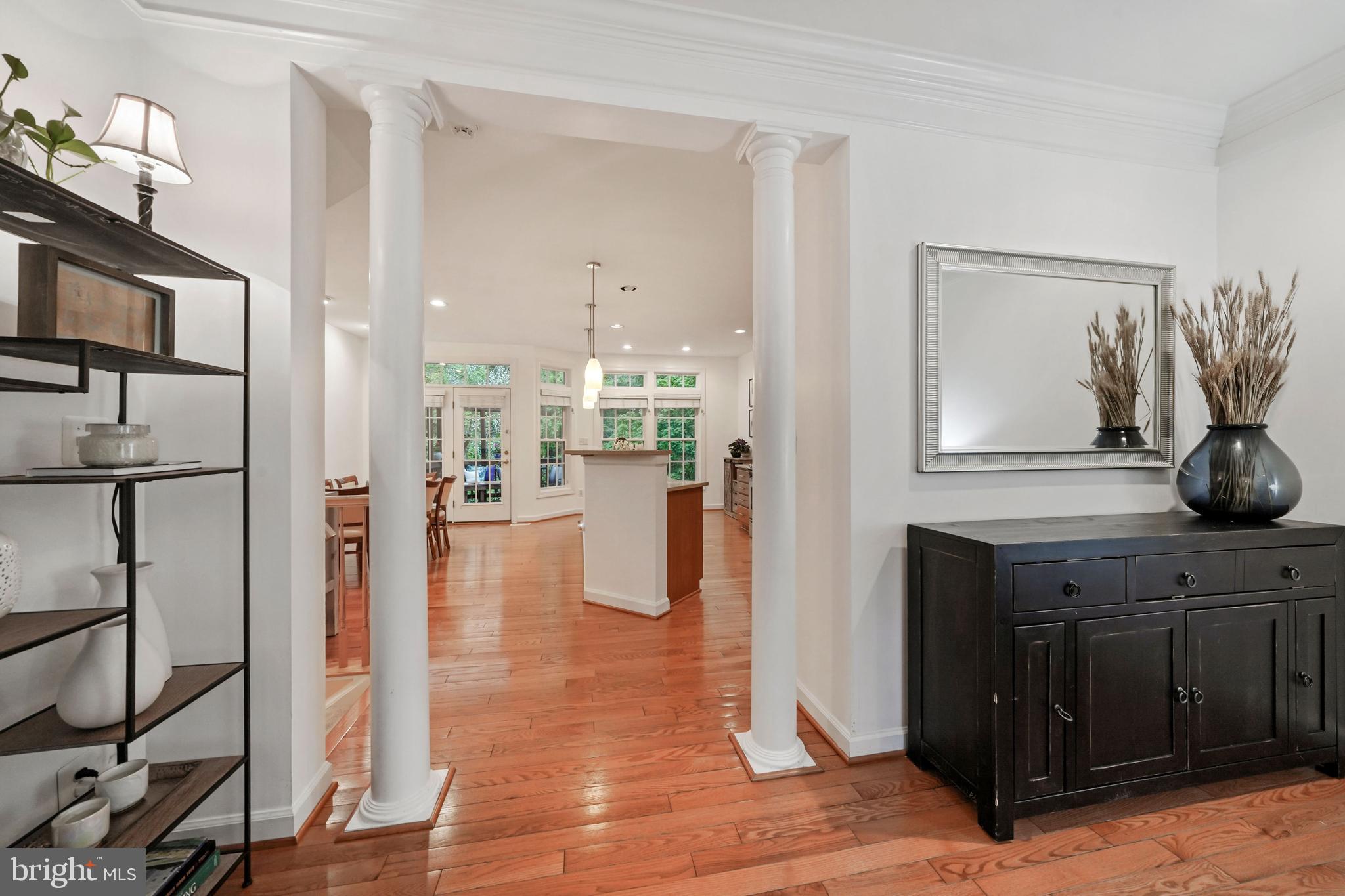 6660 Debra Lu Way Springfield, VA 22150 - Photo 11 of 37 Classic columns form the entry to kitchen/dining