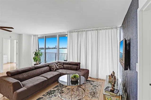 view of lake with city view