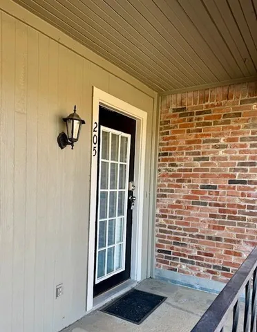 a view of entryway door