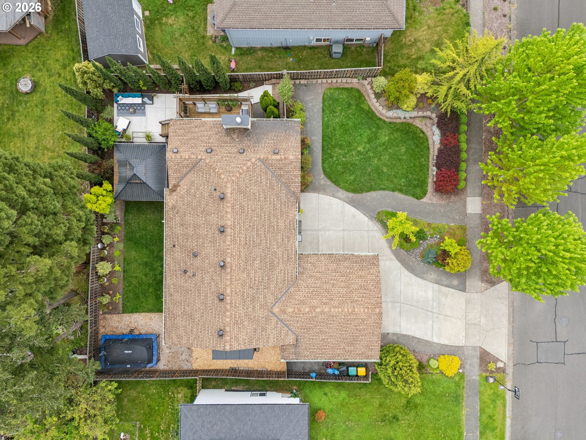 6330 Southwest Fisher Avenue Beaverton, OR 97008 - Photo 48 of 48 an aerial view of a house with a garden