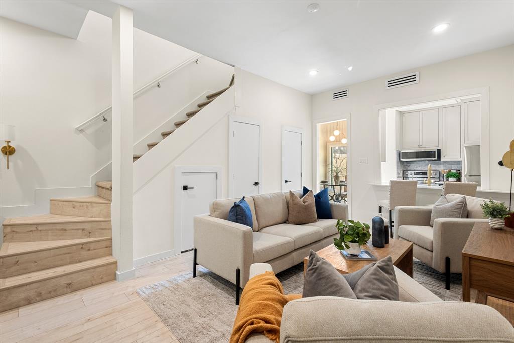2806 Knight Street, Unit 103 Dallas, TX 75219 - Photo 2 of 17 a living room with furniture and white walls
