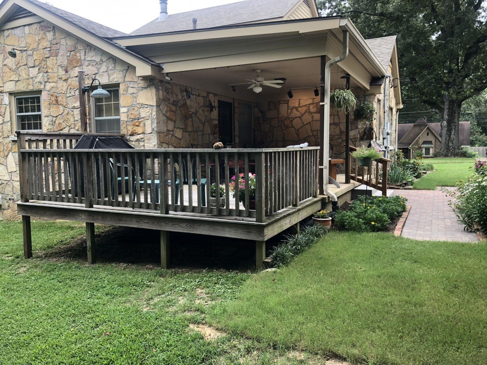 3334 Oak Road Bartlett, TN 38135 - Photo 37 of 40 a view of a deck with a floor to ceiling window and a deck