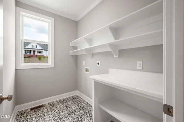 a utility room with a washer and dryer