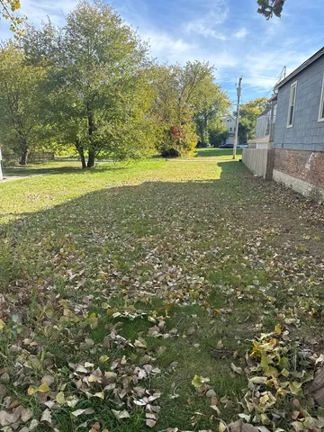 a view of a yard with a trees