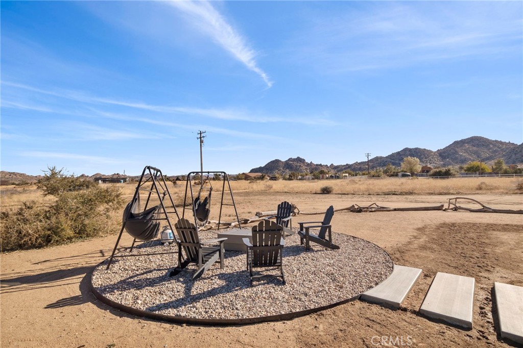 5145 Tom Mix Road Pioneertown, CA 92268 - Photo 52 of 75 a view of a lake with a mountain in the background