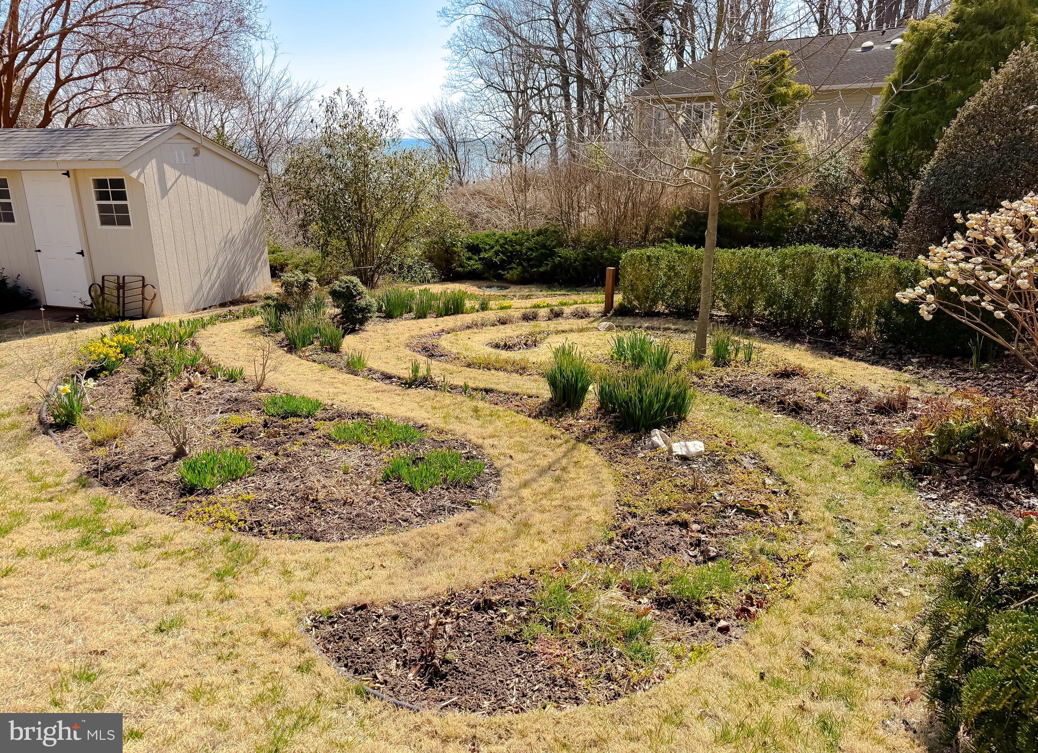 1586 Laurel Road St. Leonard, MD 20685 - Photo 49 of 73 Lovely landscaping with your very own Labyrinth.