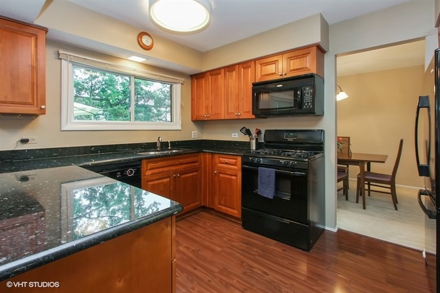 108 Ginger Court Rolling Meadows, IL 60008 - Photo 4 of 15 a kitchen with stainless steel appliances granite countertop a stove a sink and a microwave