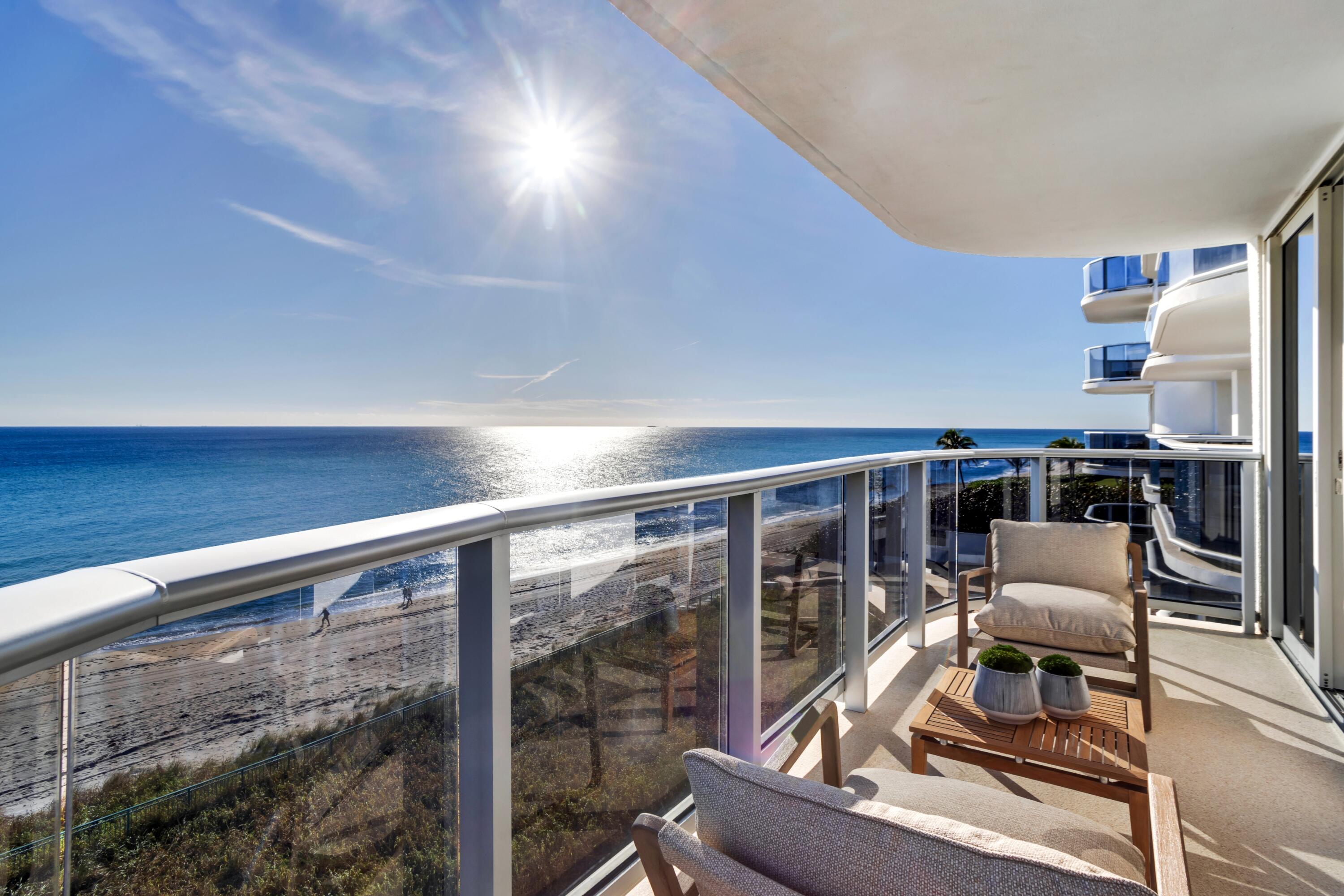 350 South Ocean Boulevard, Unit 4D Boca Raton, FL 33432 - Photo 24 of 34 BALCONY TO OCEAN VIEW