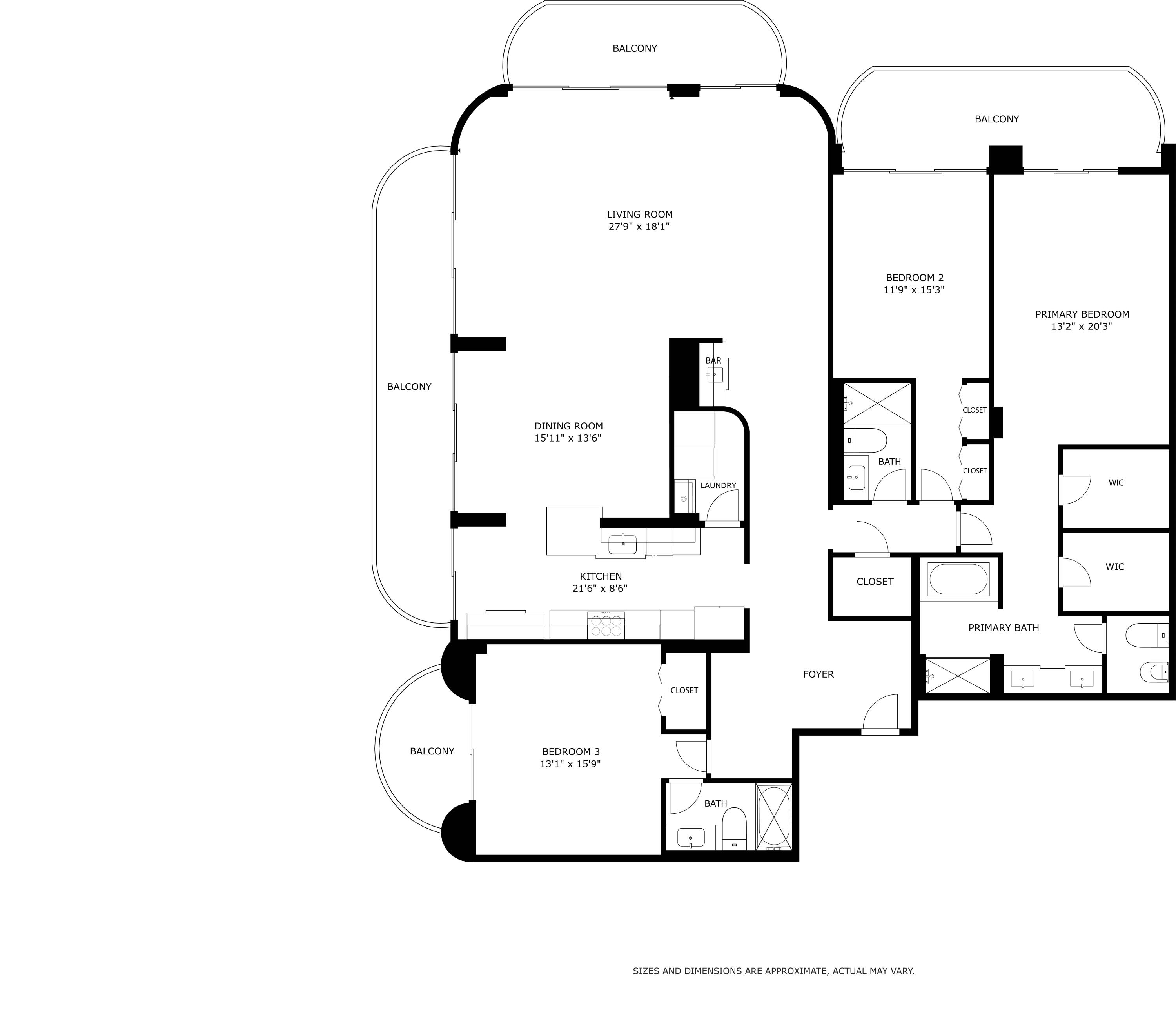 350 South Ocean Boulevard, Unit 4D Boca Raton, FL 33432 - Photo 34 of 34 FLOORPLAN