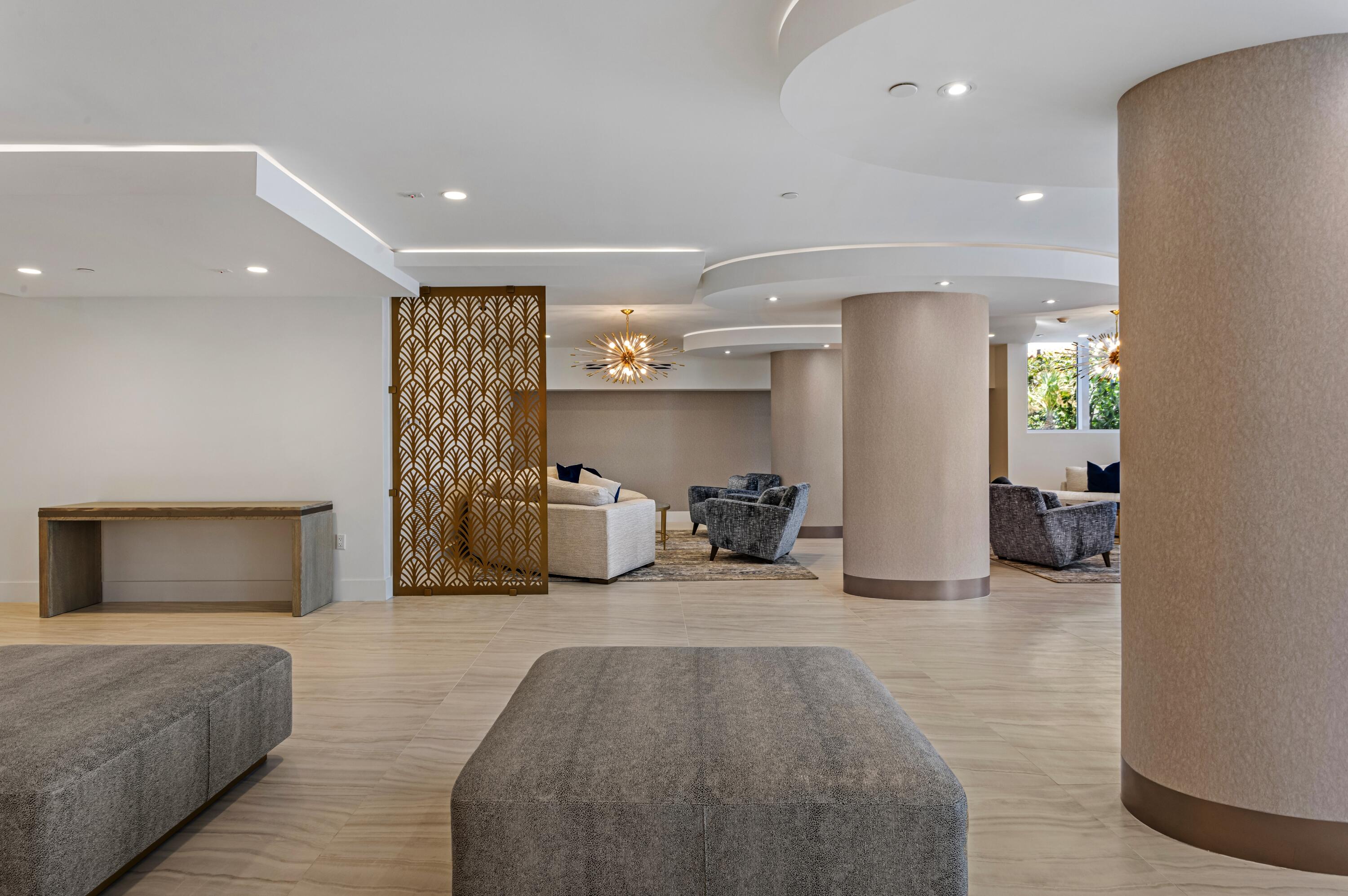 350 South Ocean Boulevard, Unit 4D Boca Raton, FL 33432 - Photo 28 of 34 LOBBY SEATING OVERALL