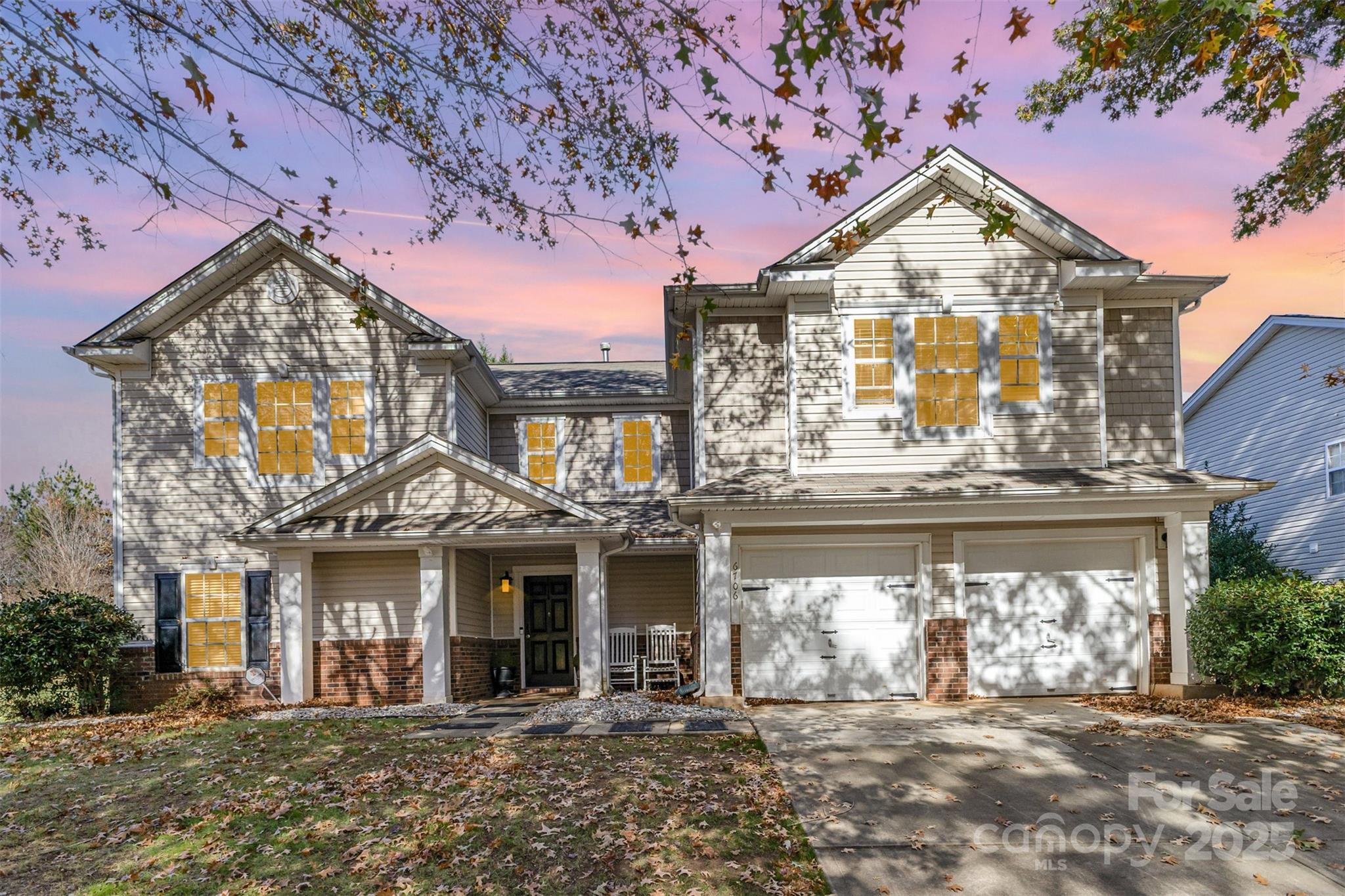 a front view of a house