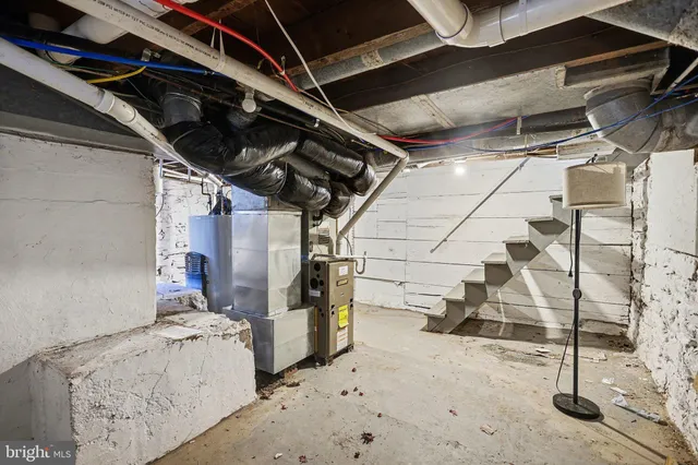 a view of storage and utility room