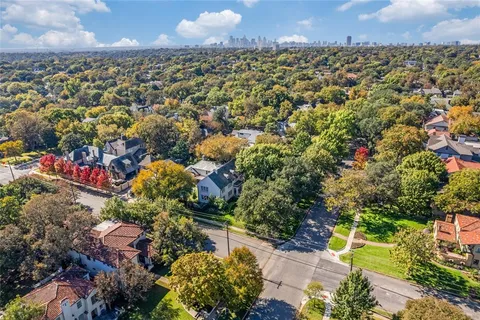 an aerial view of multiple house