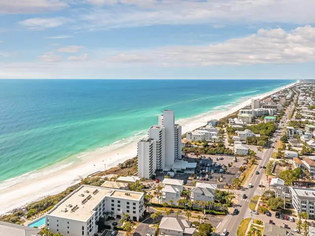 a view of city with ocean