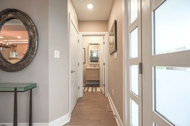 a view of a mirror of a house