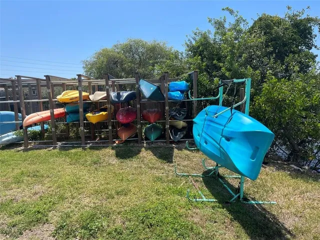 a view of a yard with furniture